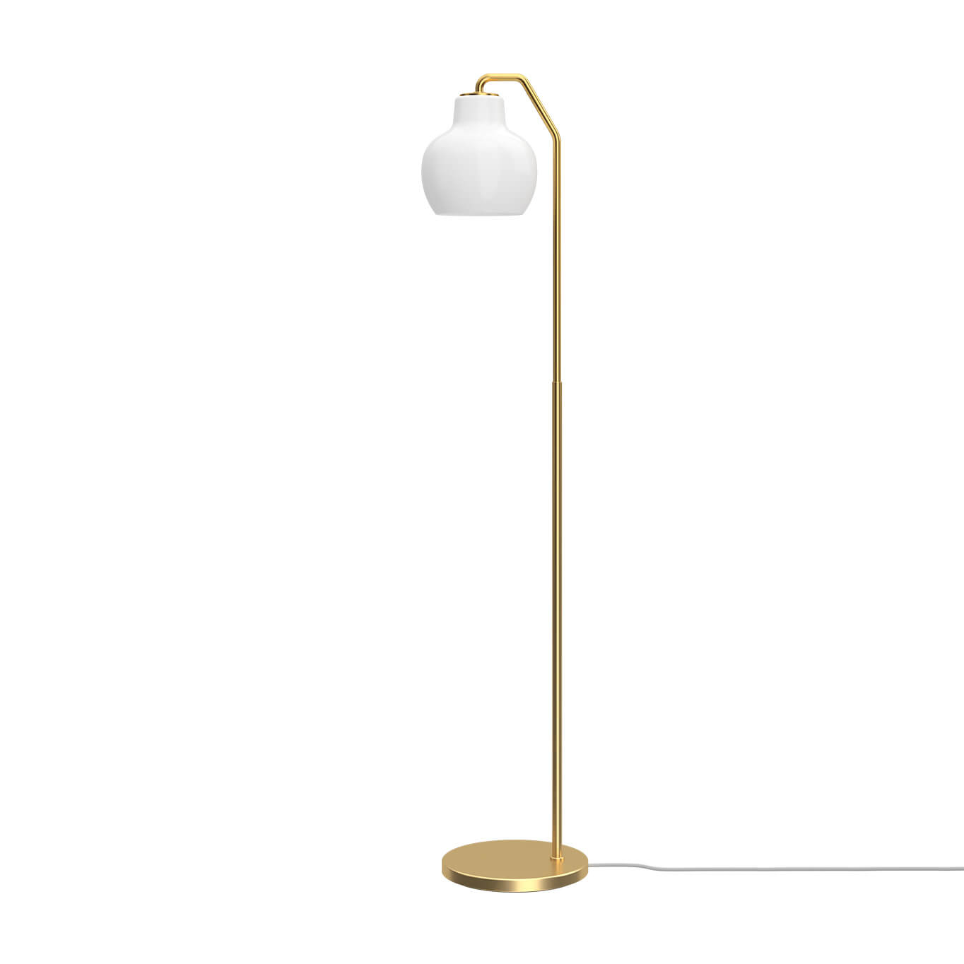 Floor Lamp VL RING CROWN Brass / Opal glass LOUIS POULSEN