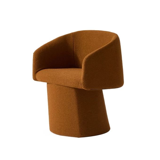 Chaise PLINTEA base pivotante Oslo Cuivre CASSINA