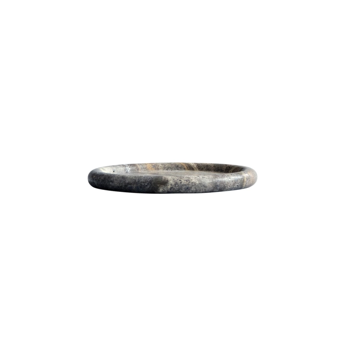 Tray, Dish ENKAI TRAY medio Silver travertine 101 COPENHAGEN
