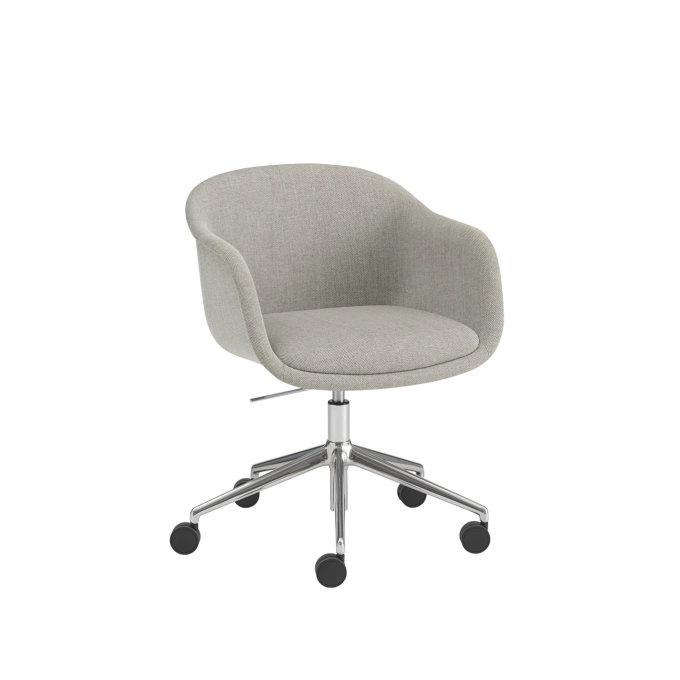 Easy chair FIBER CONFERENCE Rewool 108/Aluminium MUUTO