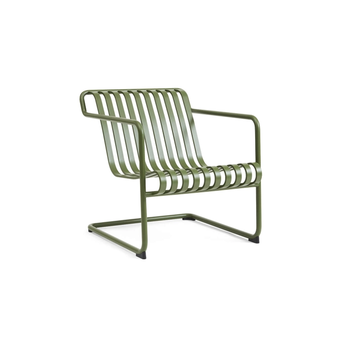 Outdoor Lounge Chair PALISSADE CANTILEVER Lounge Olive green HAY
