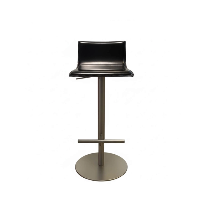 Tabouret haut THIN Cuir Noir LAPALMA