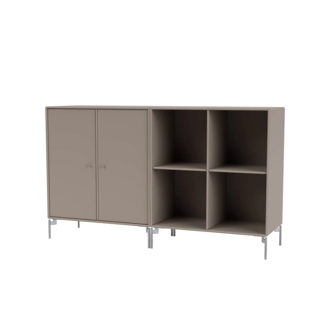 Meuble de rangement PAIR pieds chrome Truffe MONTANA