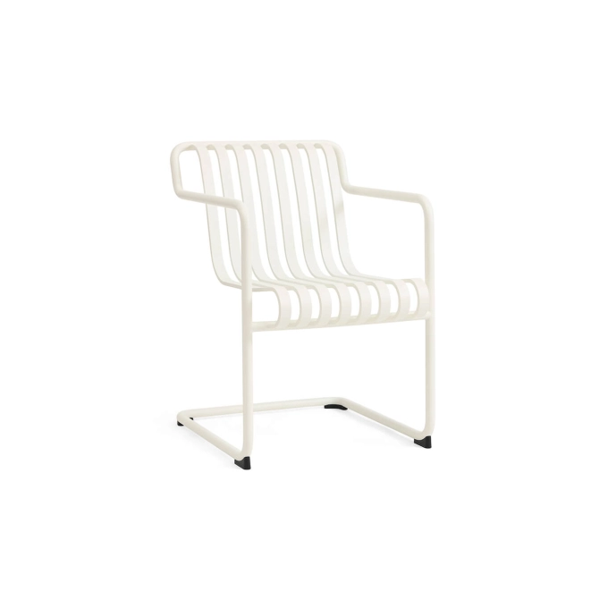 Chaise extérieure PALISSADE CANTILEVER Dining Blanc crème HAY