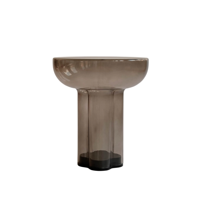 Table d'appoint guéridon CROWN TALL verre Forêt fumé 101 COPENHAGEN