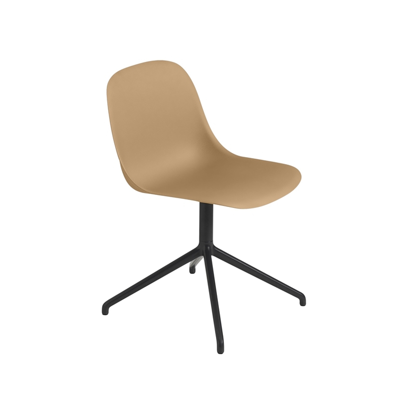 Dining Chair FIBER CHAIR pied central Ocre/noir MUUTO