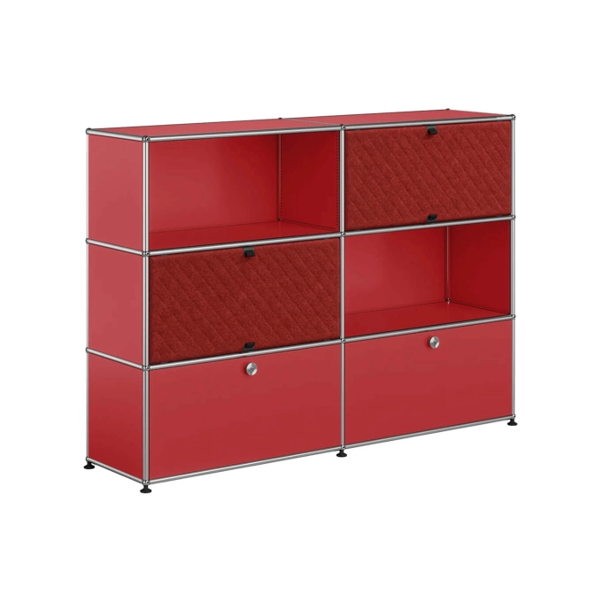 Storage Unit USM HALLER M66 Red Ruby/Soft Panel Red USM HALLER