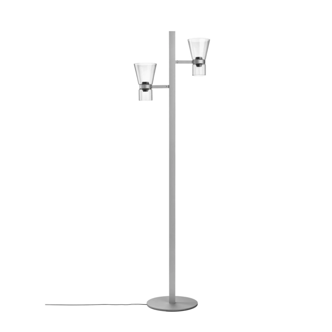 Lampadaire NOCTURNE FLOOR 2 CONE Argent FLOS
