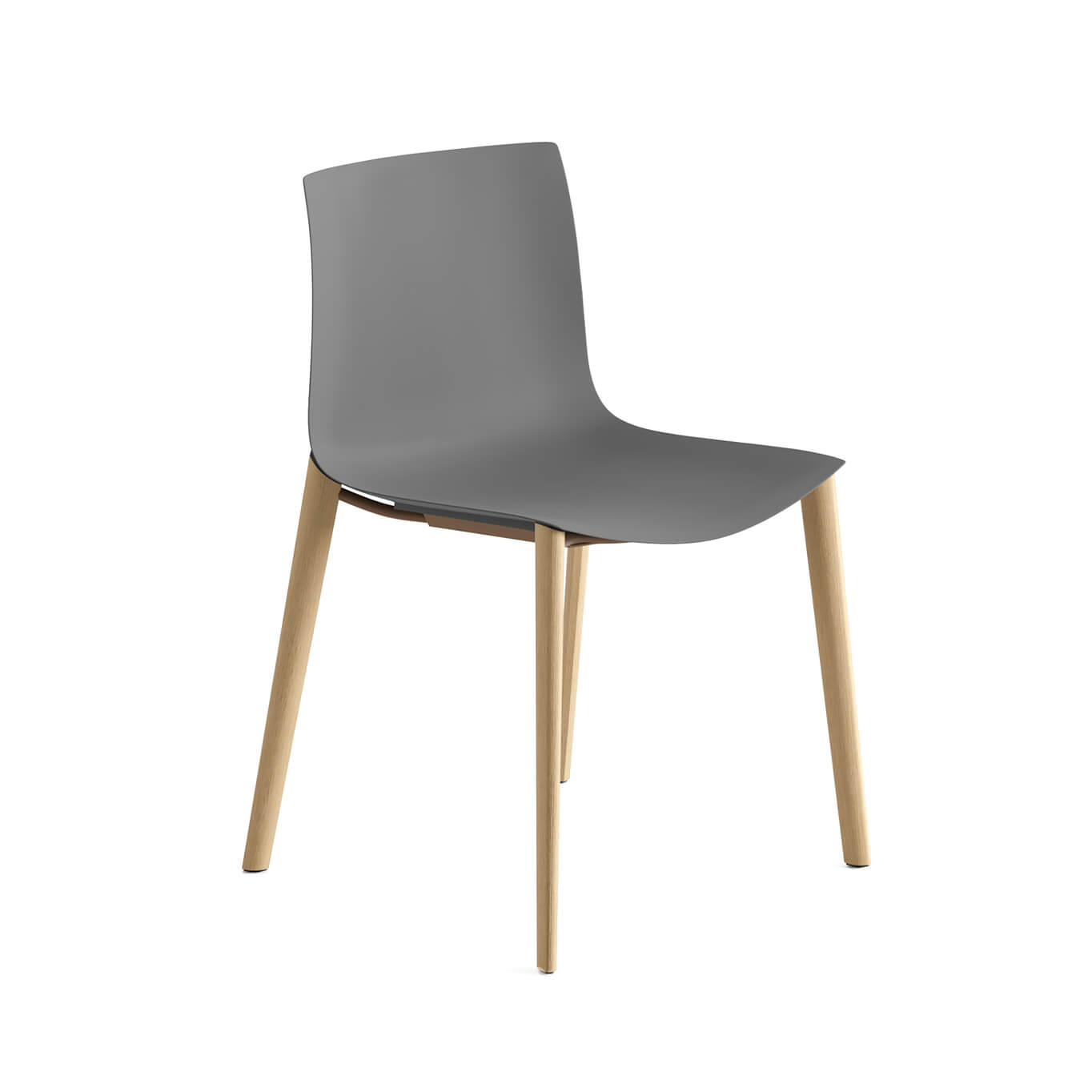 Chaise CATIFA RE 46 Pieds bois Anthracite ARPER