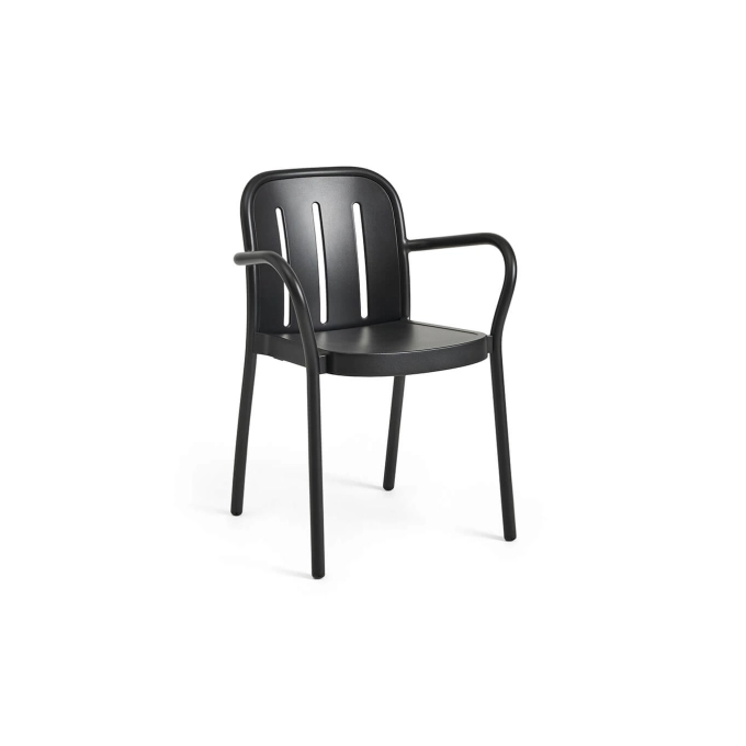 Chaise extérieure DEVILLE avec accoudoirs Anthracite HAY
