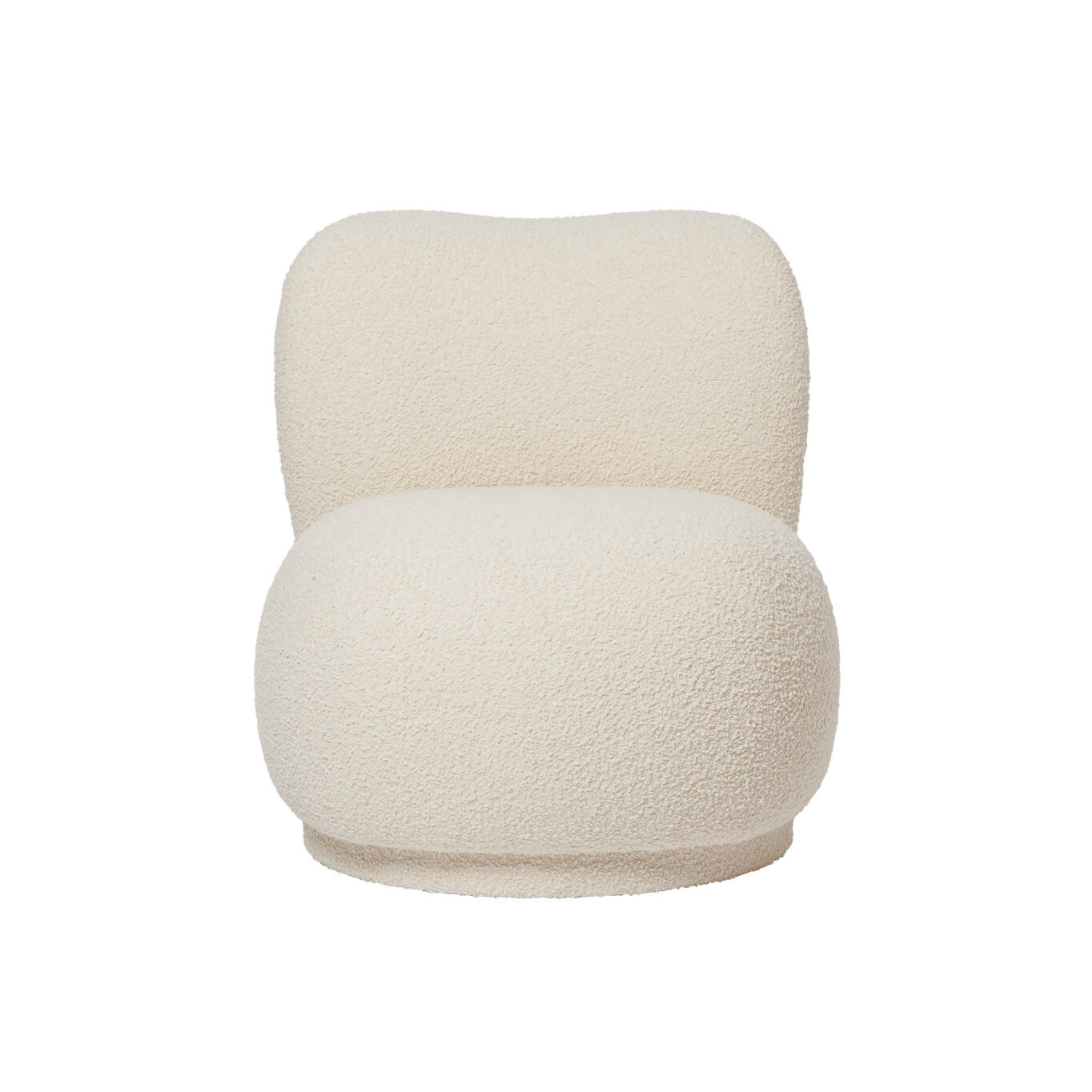 Fauteuil RICO PICCOLO Pivotant Nordic Bouclé Blanc Cassé FERM LIVING