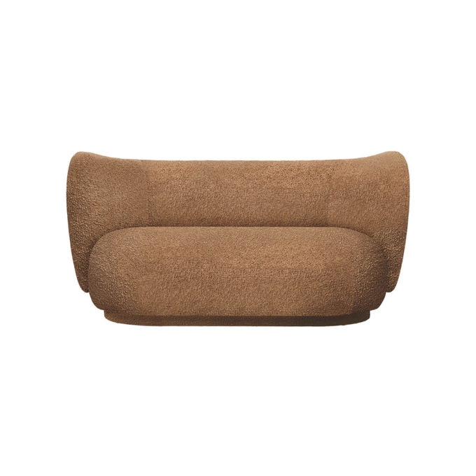 Sofa RICO 2 Seater, Light Brown BouclÃ© FERM LIVING