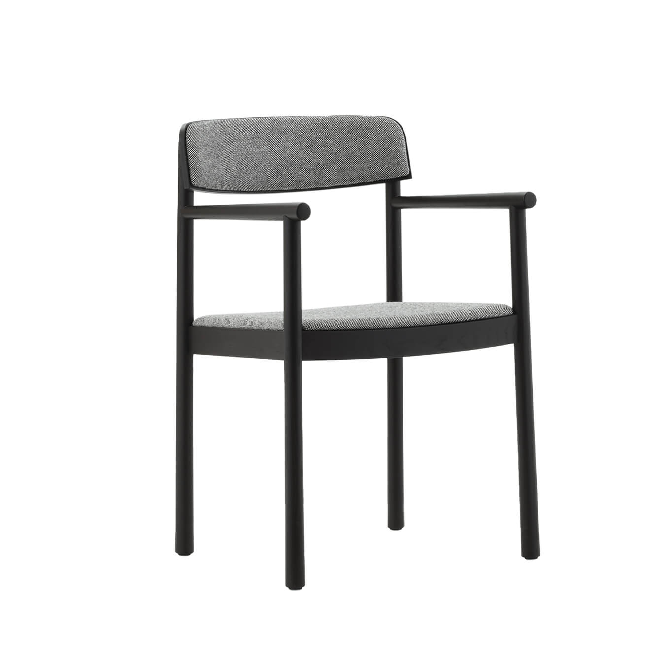 Chaise TIMB avec accoudoirs Noir/ Hallingdal 166 NORMANN COPENHAGEN