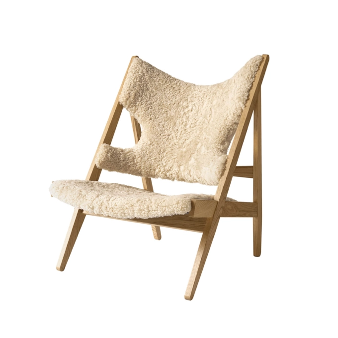 Fauteuil KNITTING Chêne/ Sheepskin Nature AUDO COPENHAGEN