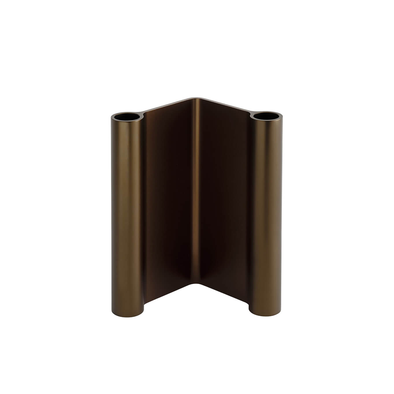 Photophore, bougeoir et bougie PAIR H 18 Marron MUUTO