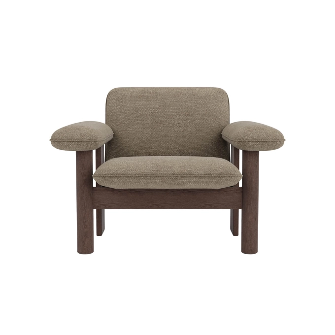 Easy chair BRASILIA Low Back Dark Oak/ Logan Flint AUDO COPENHAGEN