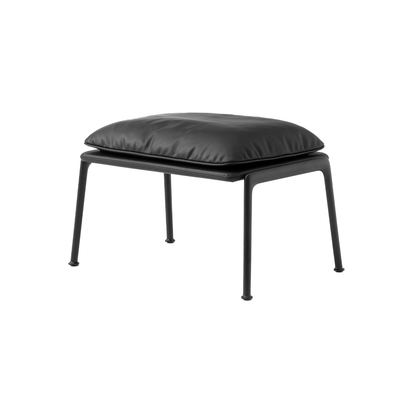 Pouffe MUNO LN20 Cuir Noir AND TRADITION