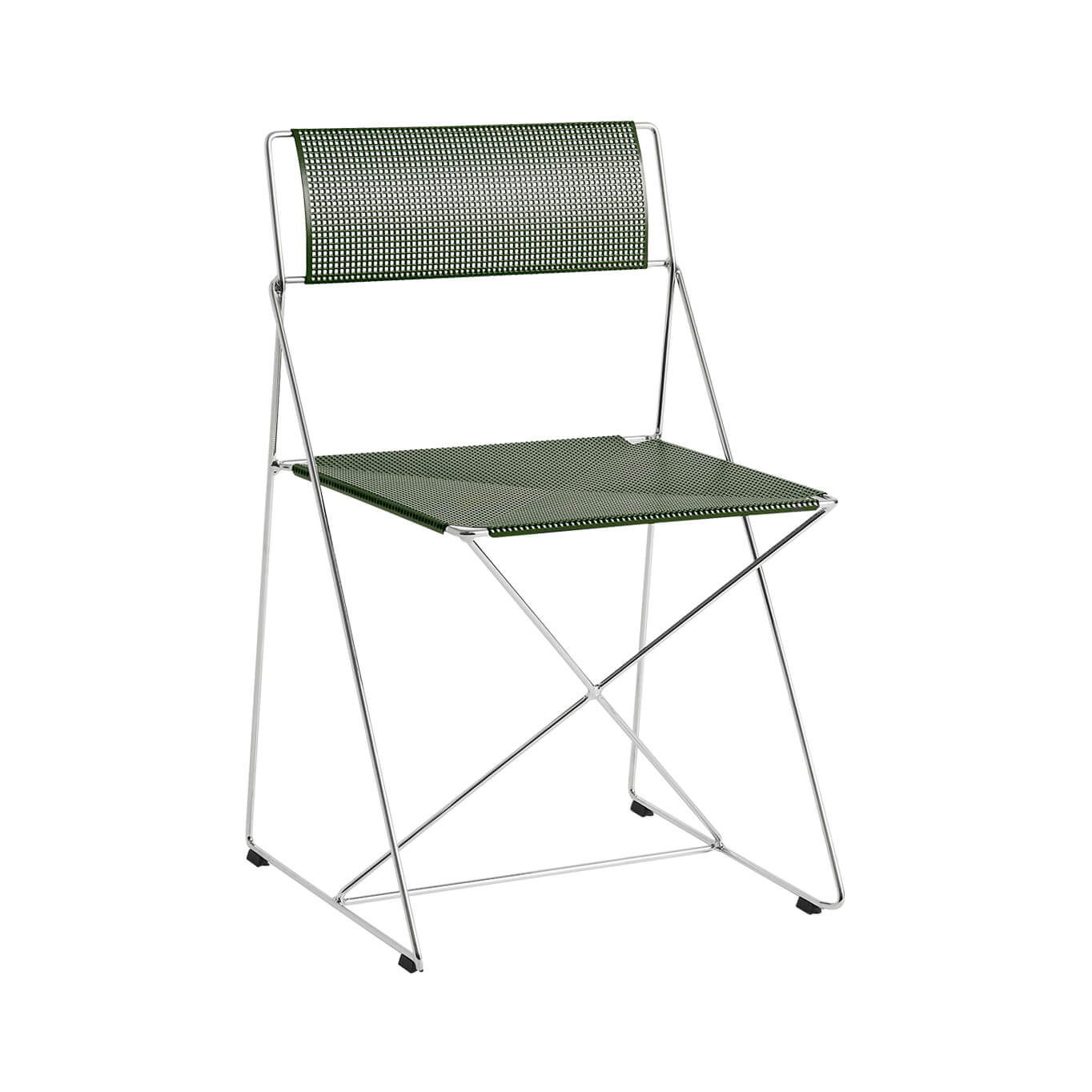Dining Chair X-LINE chrome/ autumn green HAY