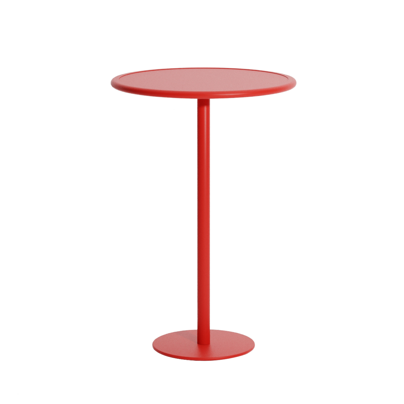 Table extérieure Mange-debout WEEK-END rond Rouge PETITE FRITURE