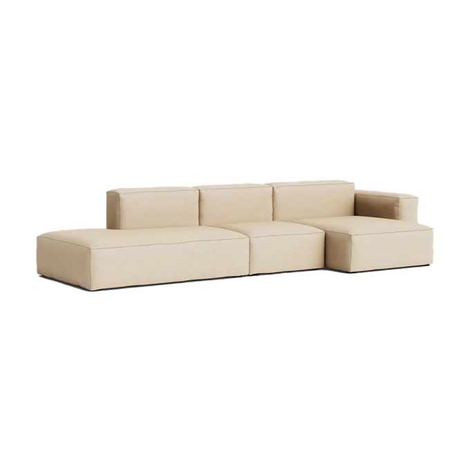 Sofa MAGS SOFT 3-Seater with low armrest right-angle Hallingdal 220 HAY