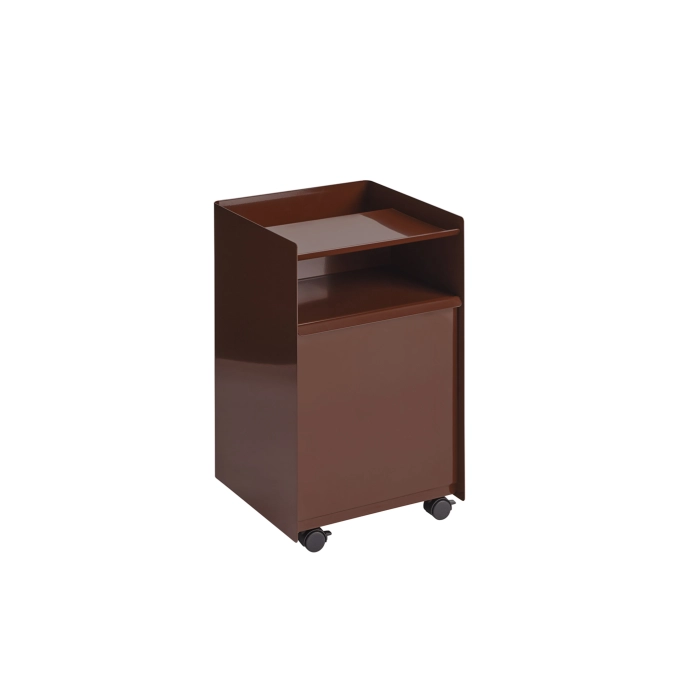 Trolley FOLDED with drawer H 61,5 Dark Red MUUTO