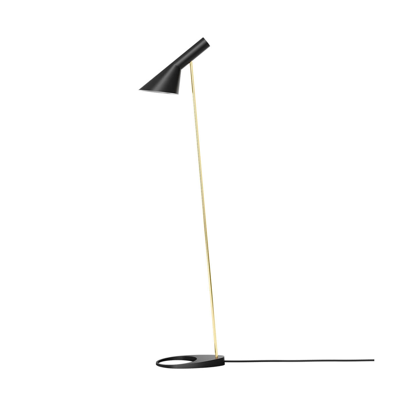 Lampadaire AJ FLOOR Noir / Laiton LOUIS POULSEN