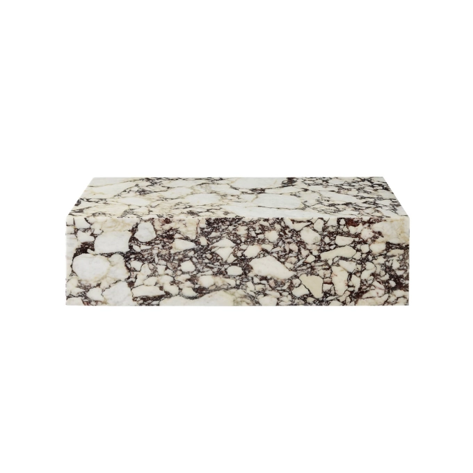 Coffee Table PLINTH LOW Calacatta Viola Marble AUDO COPENHAGEN