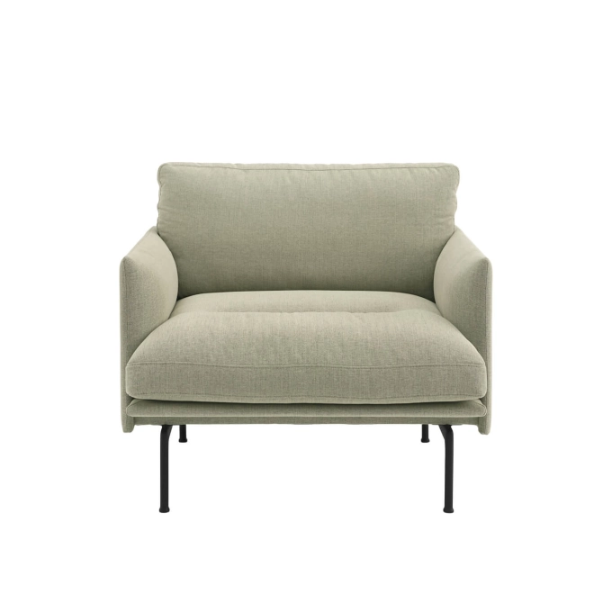 Fauteuil OUTLINE SOFT tissu Guest 250/noir MUUTO