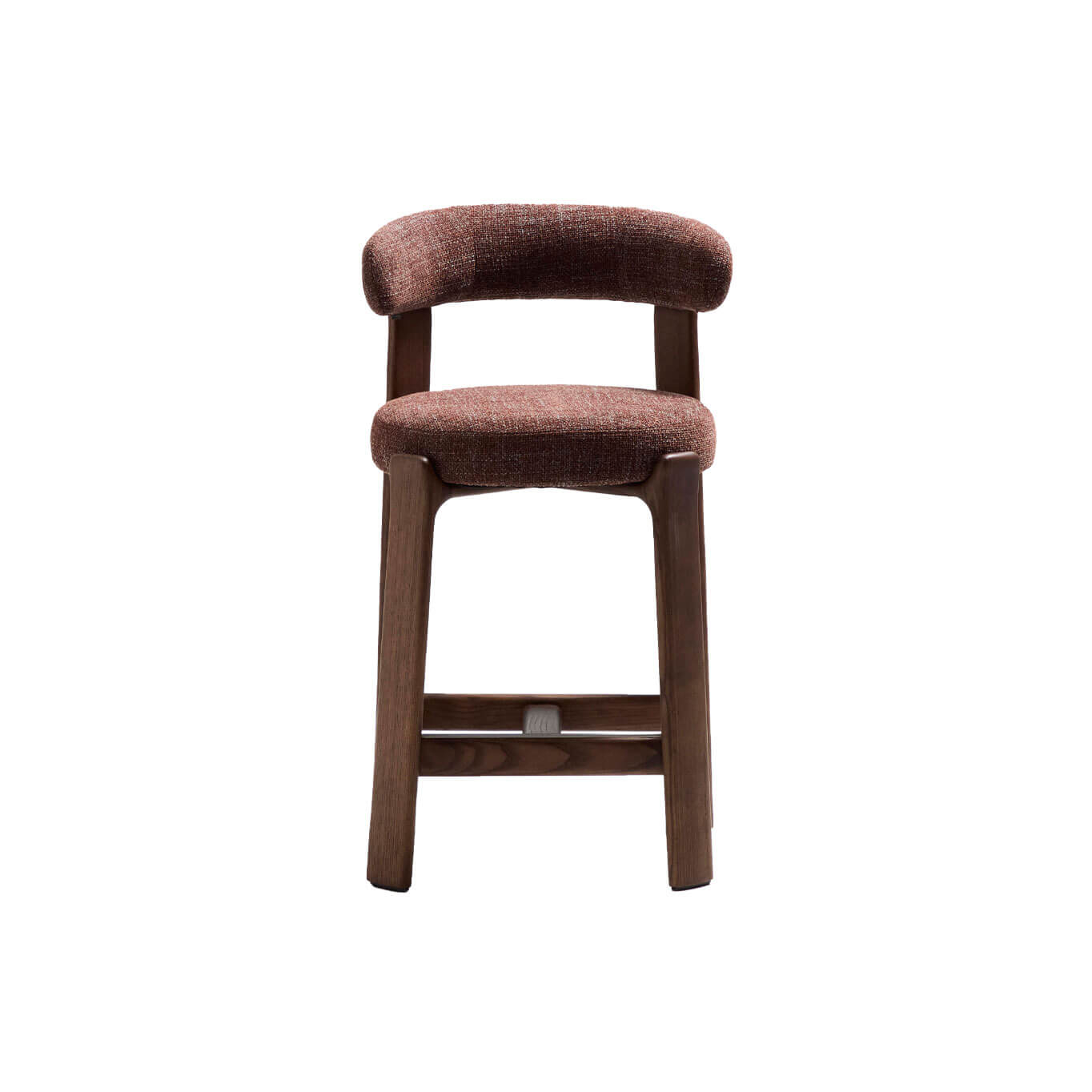 GRANITE H 65 avec dossier Tissu Chenille marron / Frêne finition Noyer KAVE HOME
