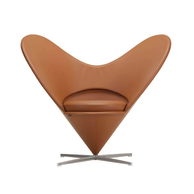 HEART CONE CHAIR Cuir Premium Cognac VITRA