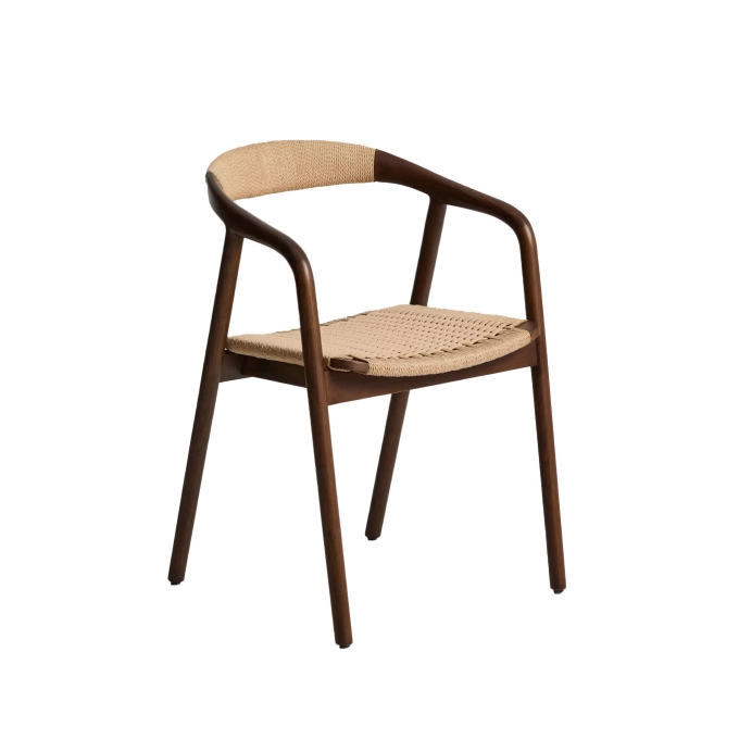 DERILE Chêne finition Noyer / Corde Beige KAVE HOME