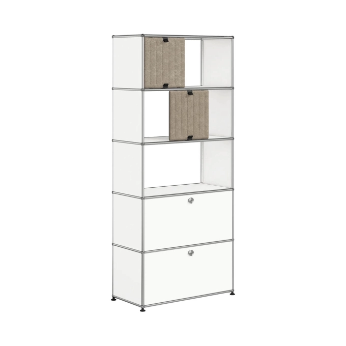 Meuble de rangement USM HALLER M69 Blanc Pur/Soft Panel Taupe USM HALLER