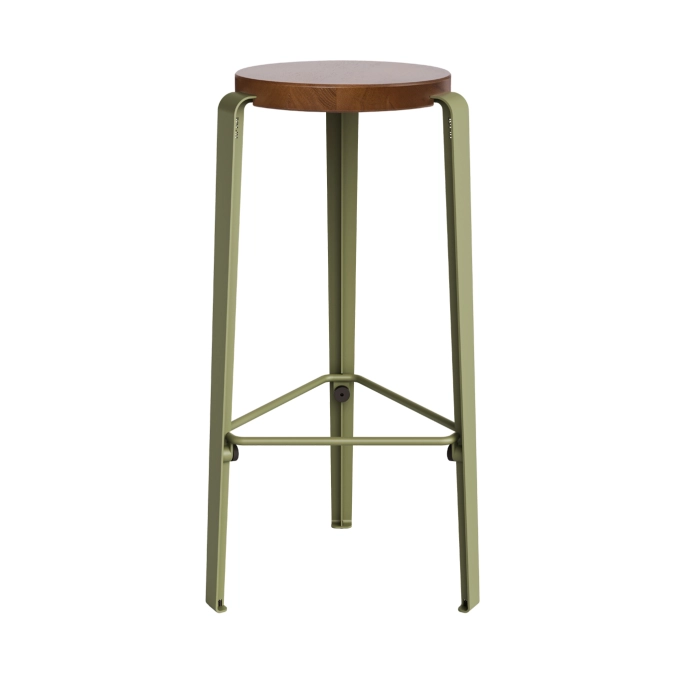 Bar Stool BIG LOU Tinted Oak/Khaki Green TIPTOE