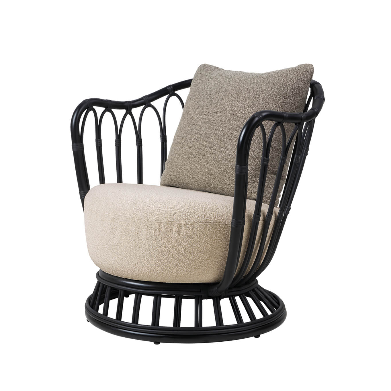 Fauteuil extérieur GRACE OUTDOOR Noir / Lorkey 43 GUBI