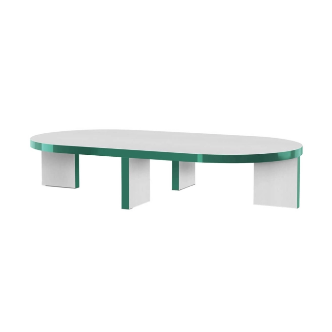 Coffee Table SLICE ME 140x75 Green ZANOTTA