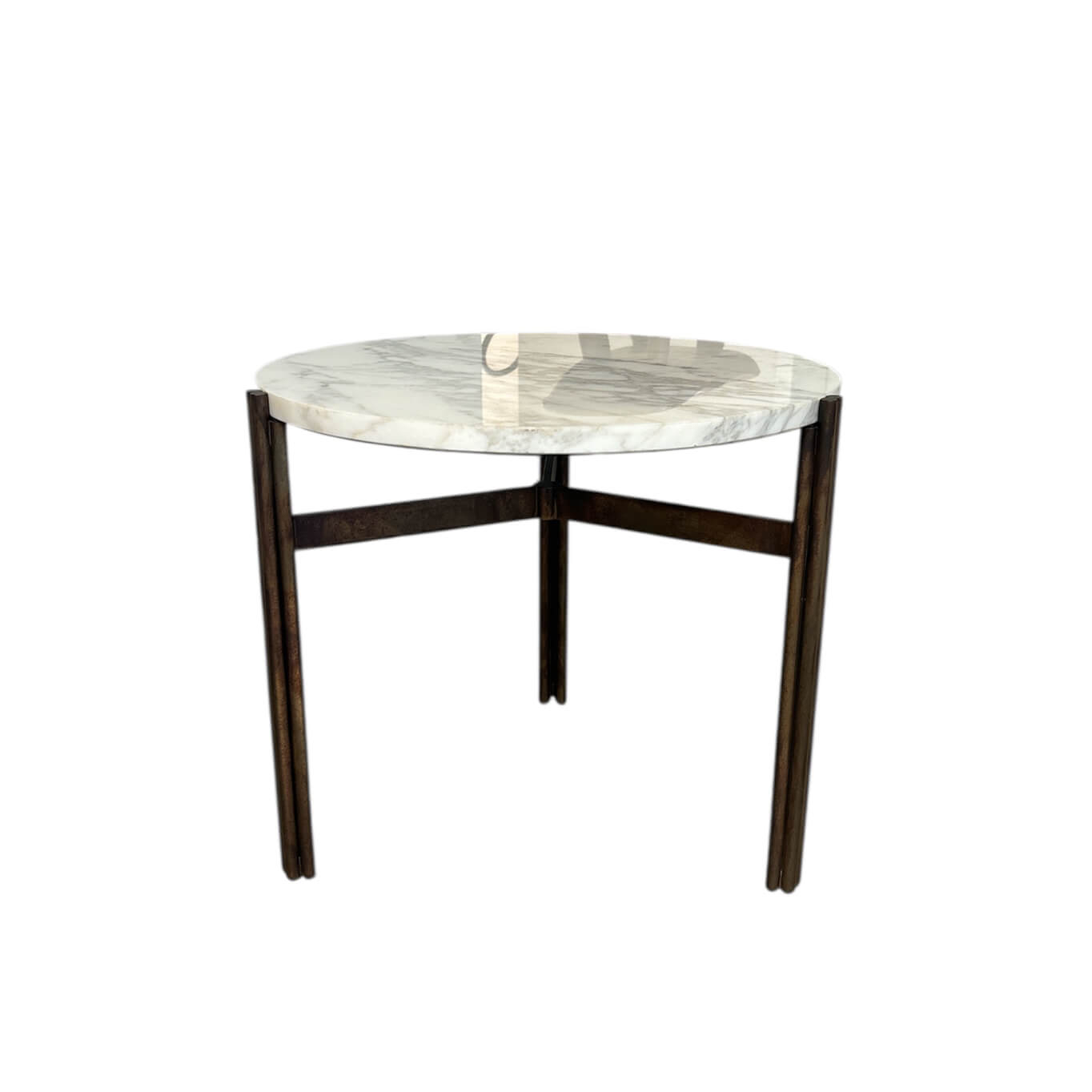 Table basse TWELVE Marbre Calacatta Vagli piètement laiton bruni GALLOTTI & RADICE
