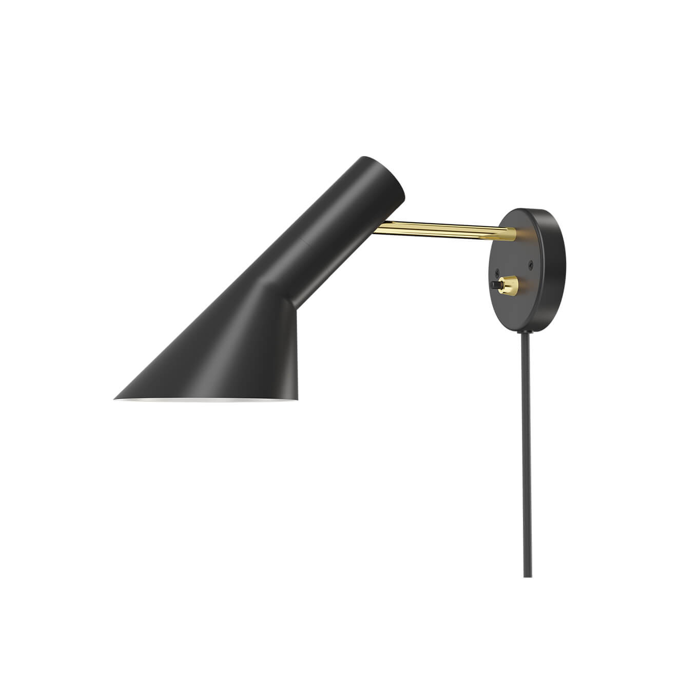 Applique AJ WALL Noir / Laiton LOUIS POULSEN