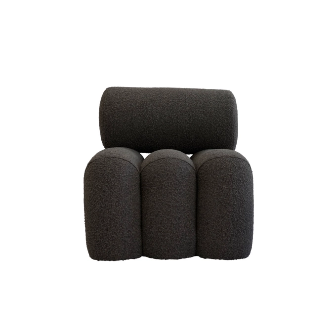 Easy chair FOKU Deep taupe bouclé 101 COPENHAGEN