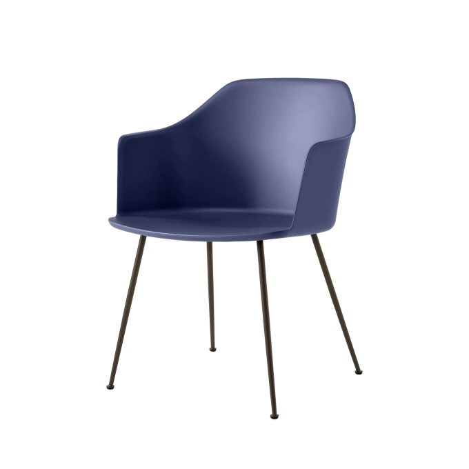 Chaise RELY HW33 Bleu Minuit/Bronze AND TRADITION
