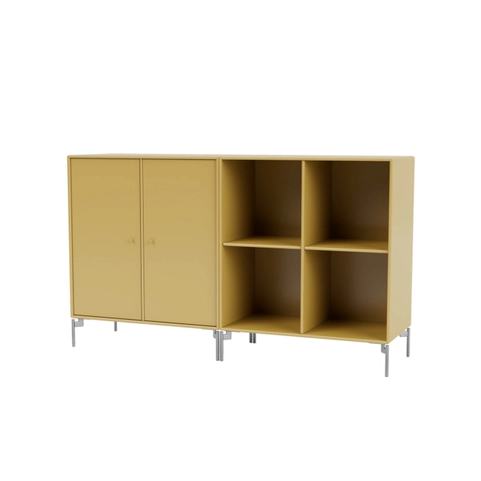 Storage Unit PAIR chrome legs Cumin MONTANA