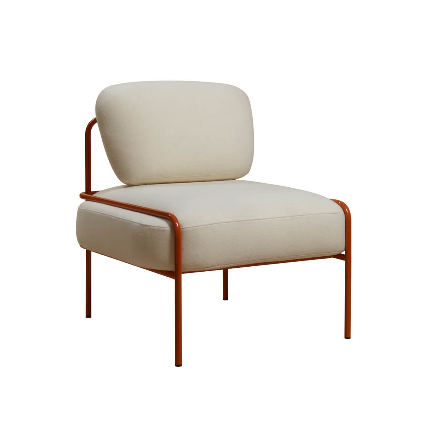 Easy chair LAIME 42 Brown orange/ Arpin écru NOMA