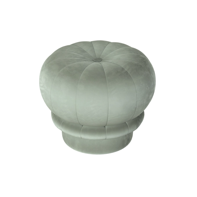 Pouf CLAUDIE Velours Vert Céladon HARTO
