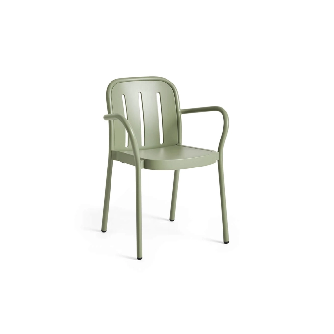 Outdoor Chair and Small Lounge Chair DEVILLE with armrests Green HAY