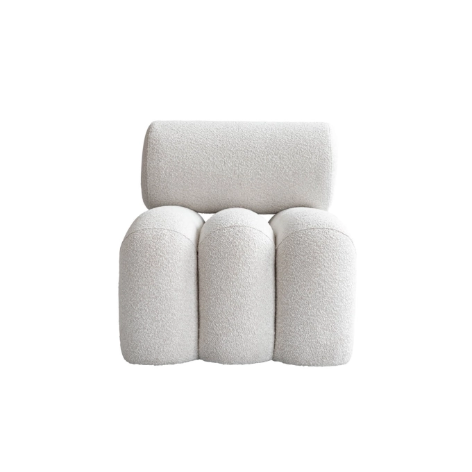 Easy chair FOKU Off white bouclé 101 COPENHAGEN