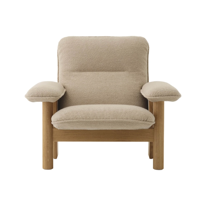 Easy chair BRASILIA High Back Oak/ Audo Bouclé 02 AUDO COPENHAGEN