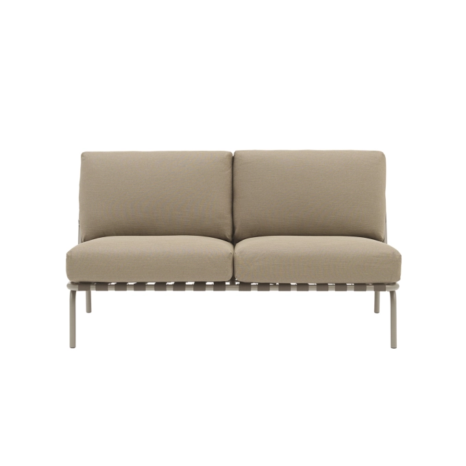 Outdoor Sofa SETTLE 2 places Ribbed Weave 2/Taupe MUUTO
