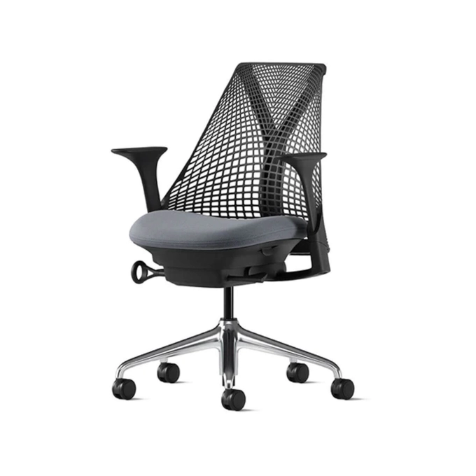 SAYL Noir Rhino / Aluminium Poli HERMAN MILLER