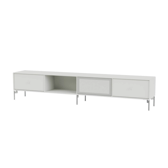 Meuble TV OCTAVE VII pieds chrome Nordique MONTANA