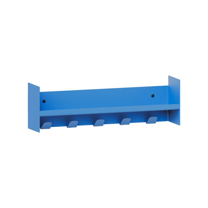 Shelving PLI Azur Blue edged with coat racks L 45 TIPTOE