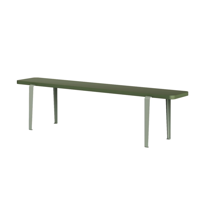 Designer Bench LOU Rosemary Green/Eucalyptus Gray L 170 TIPTOE